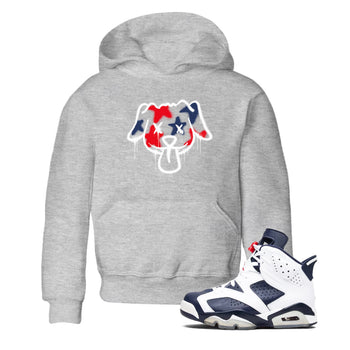 6s White And Midnight Navy shirts to match jordans Graffiti Dog sneaker match tees Air Jordan 6 White And Midnight Navy SNRT Sneaker Tees streetwear brand Baby and Youth Heather Grey 1 cotton tee