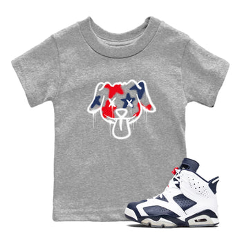 6s White And Midnight Navy shirts to match jordans Graffiti Dog sneaker match tees Air Jordan 6 White And Midnight Navy SNRT Sneaker Tees streetwear brand Baby and Youth Heather Grey 1 cotton tee