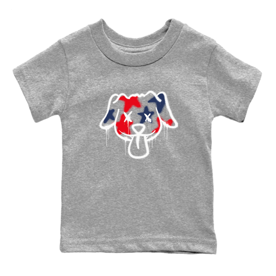 6s White And Midnight Navy shirts to match jordans Graffiti Dog sneaker match tees Air Jordan 6 White And Midnight Navy SNRT Sneaker Tees streetwear brand Baby and Youth Heather Grey 2 cotton tee
