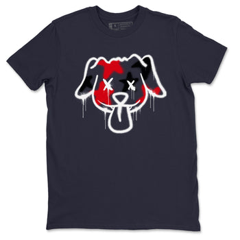 6s White And Midnight Navy shirts to match jordans Graffiti Dog sneaker match tees Air Jordan 6 White And Midnight Navy SNRT Sneaker Tees streetwear brand Navy 2 unisex cotton tee