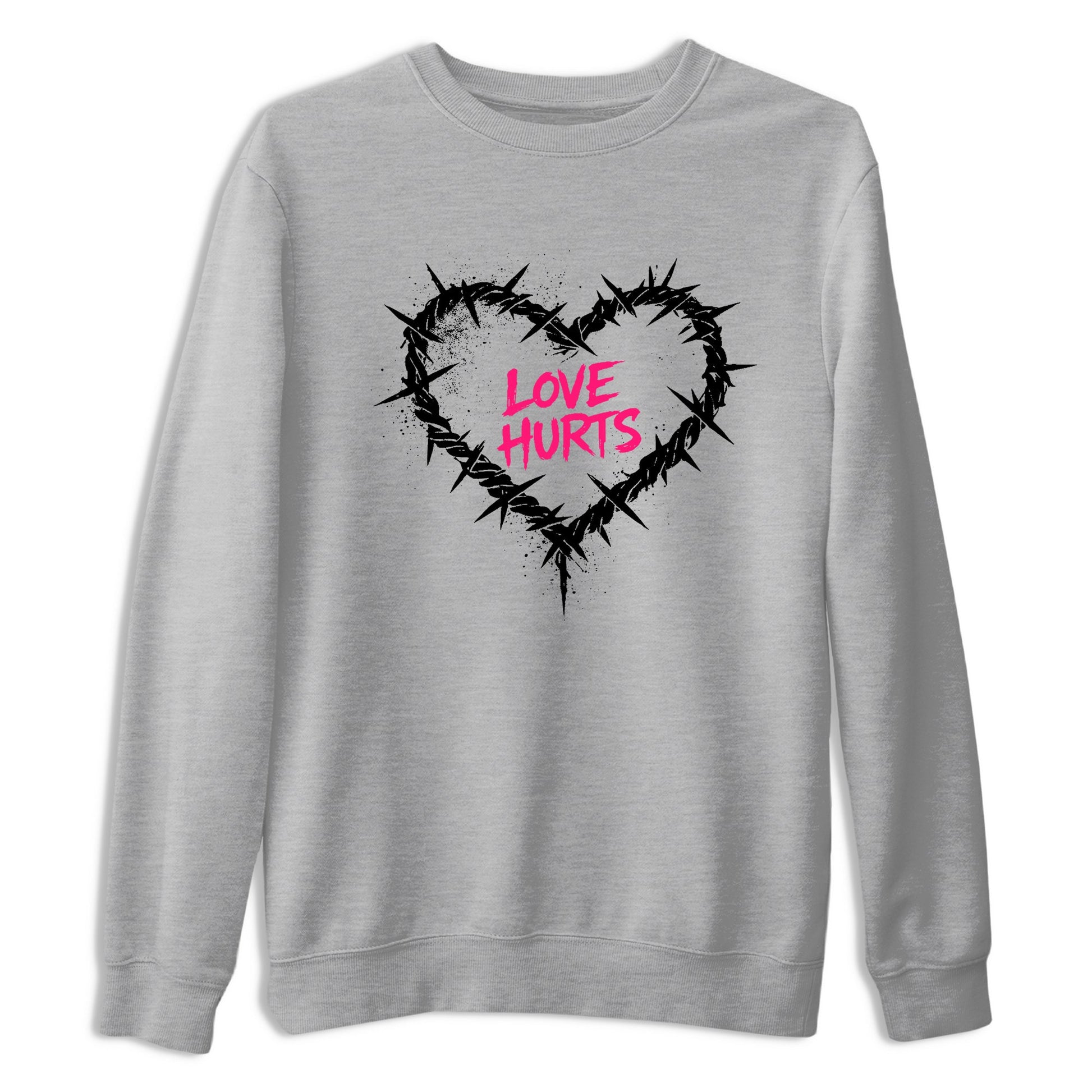 Sneaker match tees – Sneaker Tees To Match Air Jordan 4 Pink Thunder Shoes – Graffiti Love Hurts Tee Heather Grey 2