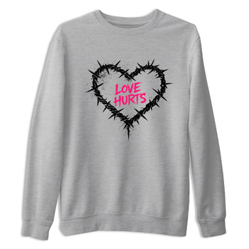 Sneaker match tees – Sneaker Tees To Match Air Jordan 4 Pink Thunder Shoes – Graffiti Love Hurts Tee Heather Grey 2