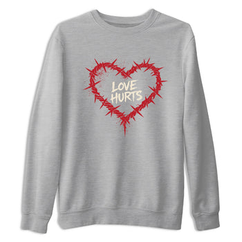 Sneaker match tees – Sneaker Tees To Match Air Jordan 4 Valentines Day Shoes – Graffiti Love Hurts Tee Heather Grey 2
