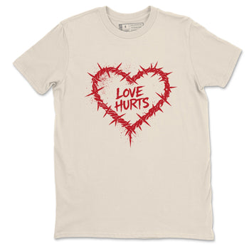 Sneaker match tees – Sneaker Tees To Match Air Jordan 4 Valentines Day Shoes – Graffiti Love Hurts Tee Natural 2