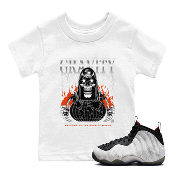 Foams One Jin shirts to match jordans Gravity sneaker match tees Air Foamposite One Jin match shoes to clothes SNRT Sneaker Tees Youth Baby White 1 tee