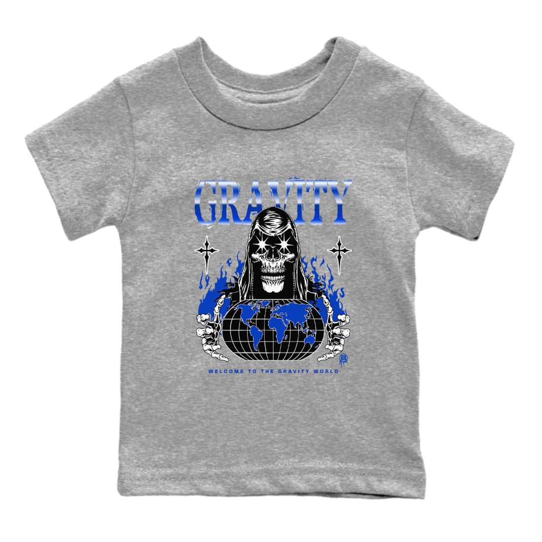 Air Foamposite One Royal shirts to match jordans Gravity sneaker match tees Air Foamposite One Royal SNRT Sneaker Release Tees Youth Baby Heather Grey 2 crew neck shirts