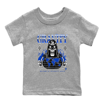 Air Foamposite One Royal shirts to match jordans Gravity sneaker match tees Air Foamposite One Royal SNRT Sneaker Release Tees Youth Baby Heather Grey 2 crew neck shirts