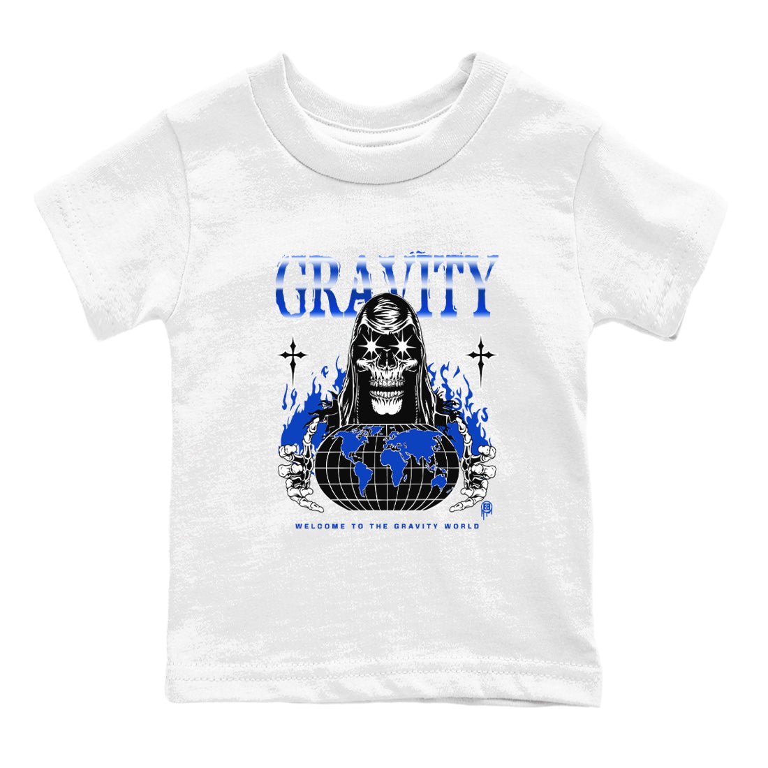 Air Foamposite One Royal shirts to match jordans Gravity sneaker match tees Air Foamposite One Royal SNRT Sneaker Release Tees Youth Baby White 2 crew neck shirts