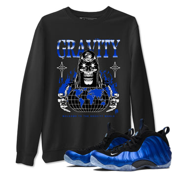 Air Foamposite One Royal shirts to match jordans Gravity sneaker match tees Air Foamposite One Royal SNRT Sneaker Release Tees unisex cotton Black 1 crew neck shirts