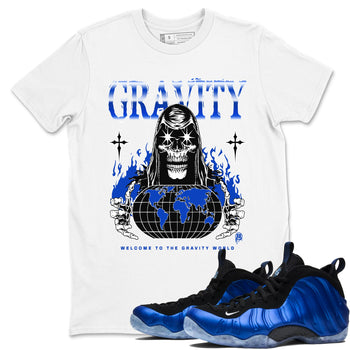 Air Foamposite One Royal shirts to match jordans Gravity sneaker match tees Air Foamposite One Royal SNRT Sneaker Release Tees unisex cotton White 1 crew neck shirts