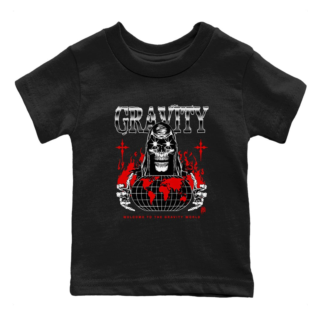 AJ1 Black Toe Reimagined shirts to match jordans Gravity sneaker match tees Air Jordan 1 Black Toe Reimagined SNRT Sneaker Tees streetwear brand Baby and Youth Black 2 cotton tee