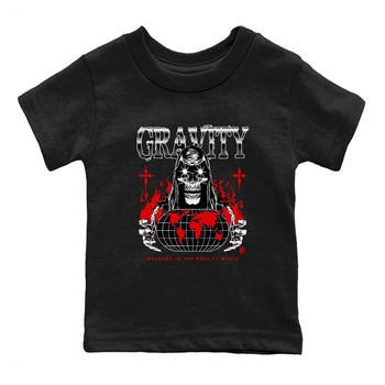 AJ1 Black Toe Reimagined shirts to match jordans Gravity sneaker match tees Air Jordan 1 Black Toe Reimagined SNRT Sneaker Tees streetwear brand Baby and Youth Black 2 cotton tee