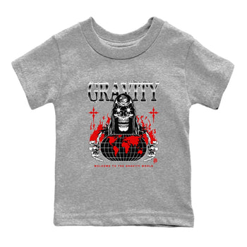 AJ1 Black Toe Reimagined shirts to match jordans Gravity sneaker match tees Air Jordan 1 Black Toe Reimagined SNRT Sneaker Tees streetwear brand Baby and Youth Heather Grey 2 cotton tee