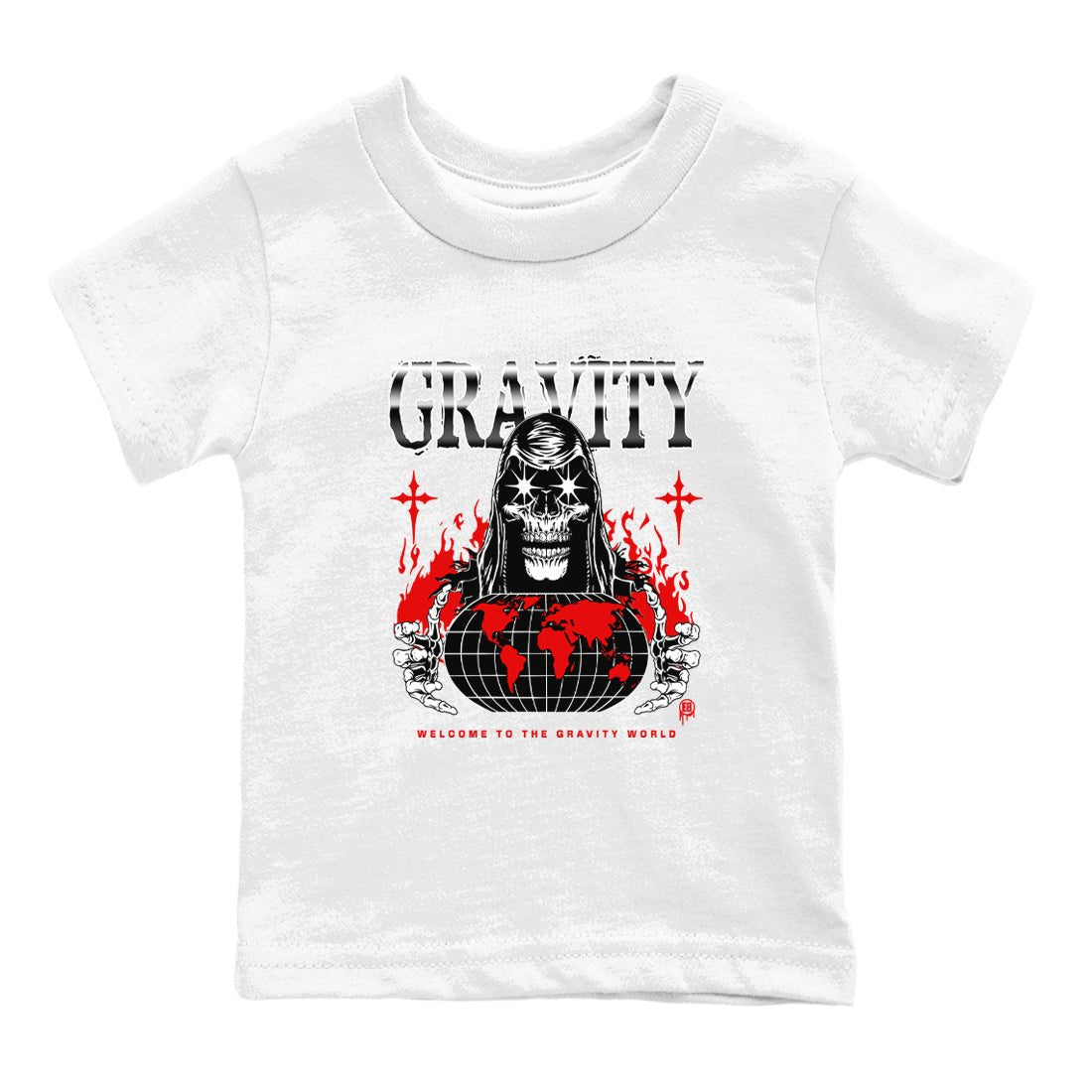 AJ1 Black Toe Reimagined shirts to match jordans Gravity sneaker match tees Air Jordan 1 Black Toe Reimagined SNRT Sneaker Tees streetwear brand Baby and Youth White 2 cotton tee