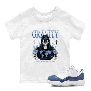 AJ11 Diffused Blue shirts to match jordans Gravity sneaker match tees Air Jordan 11 Diffused Blue SNRT Sneaker Tees streetwear brand Baby and Youth White 1 cotton tee