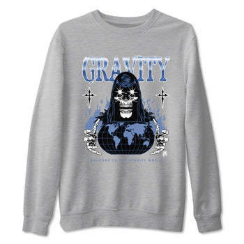 AJ11 Diffused Blue shirts to match jordans Gravity sneaker match tees Air Jordan 11 Diffused Blue SNRT Sneaker Tees streetwear brand Heather Grey 2 unisex cotton tee