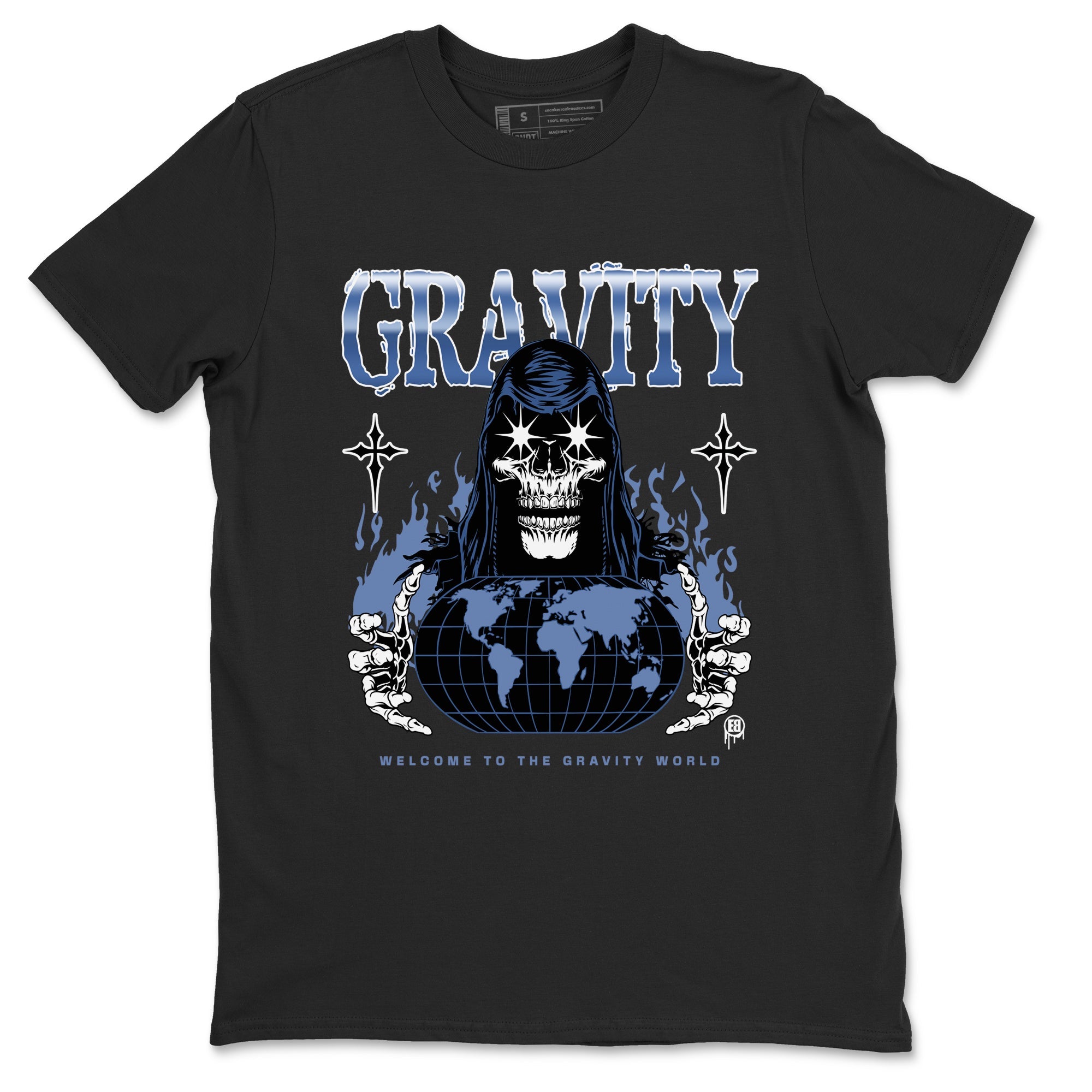 AJ11 Diffused Blue shirts to match jordans Gravity sneaker match tees Air Jordan 11 Diffused Blue SNRT Sneaker Tees streetwear brand Black 2 unisex cotton tee