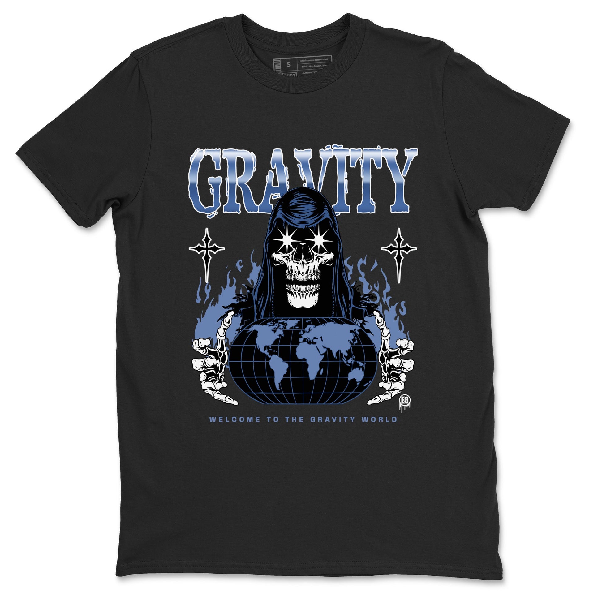 AJ11 Diffused Blue shirts to match jordans Gravity sneaker match tees Air Jordan 11 Diffused Blue SNRT Sneaker Tees streetwear brand Black 2 unisex cotton tee