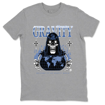 AJ11 Diffused Blue shirts to match jordans Gravity sneaker match tees Air Jordan 11 Diffused Blue SNRT Sneaker Tees streetwear brand Heather Grey 2 unisex cotton tee