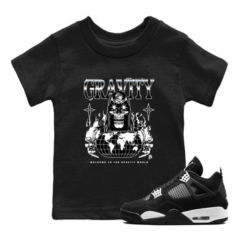 4s White Thunder shirts to match jordans Gravity sneaker match tees Air Jordan 4 White Thunder SNRT Sneaker Tees streetwear brand Baby and Youth Black 1 cotton tee