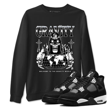 4s White Thunder shirts to match jordans Gravity sneaker match tees Air Jordan 4 White Thunder SNRT Sneaker Tees streetwear brand Black 1 unisex cotton tee