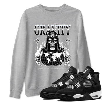 4s White Thunder shirts to match jordans Gravity sneaker match tees Air Jordan 4 White Thunder SNRT Sneaker Tees streetwear brand Heather Grey 1 unisex cotton tee