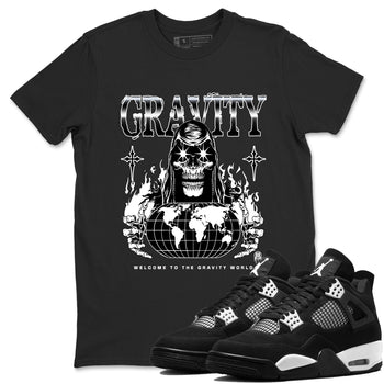 4s White Thunder shirts to match jordans Gravity sneaker match tees Air Jordan 4 White Thunder SNRT Sneaker Tees streetwear brand Black 1 unisex cotton tee