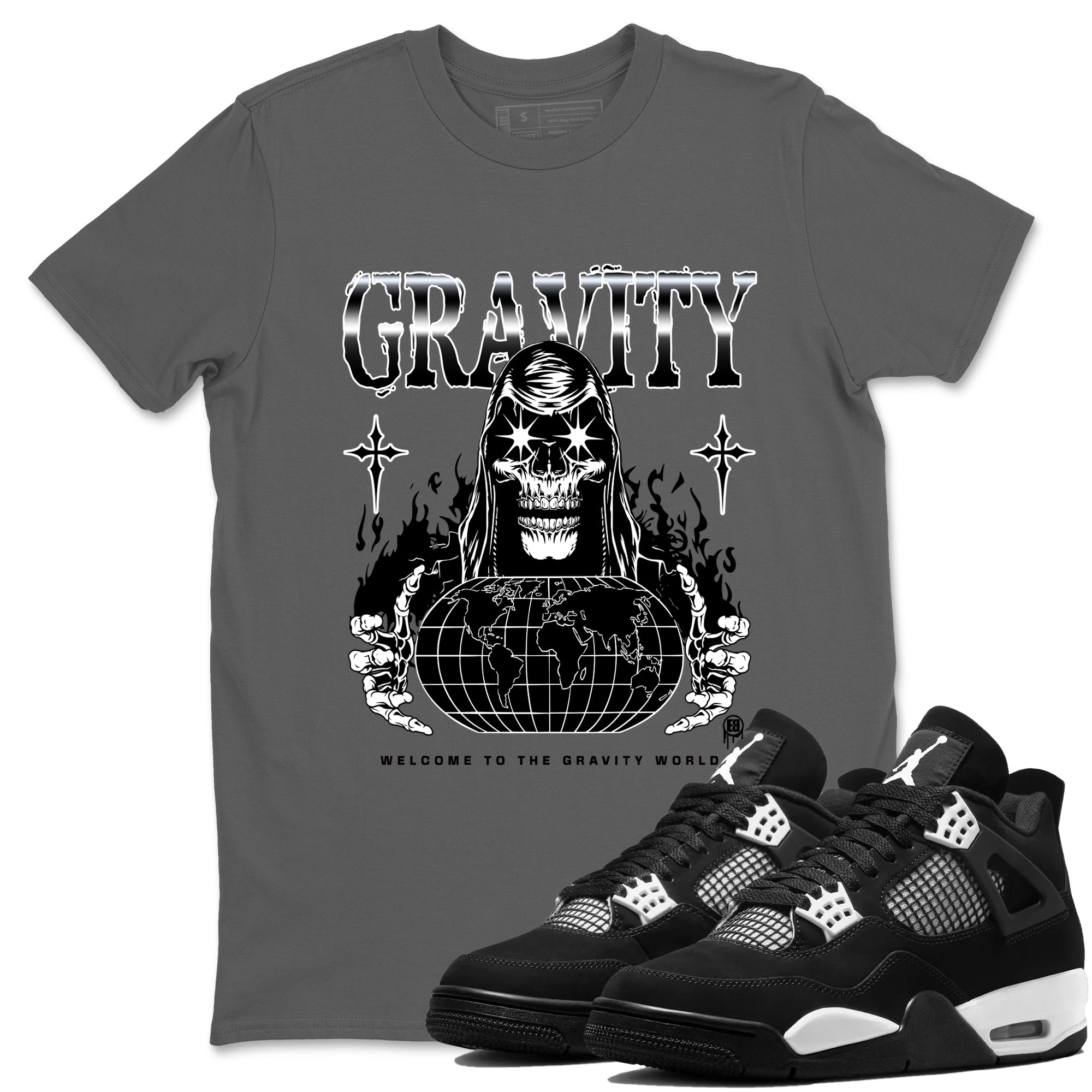 4s White Thunder shirts to match jordans Gravity sneaker match tees Air Jordan 4 White Thunder SNRT Sneaker Tees streetwear brand Cool Grey 1 unisex cotton tee