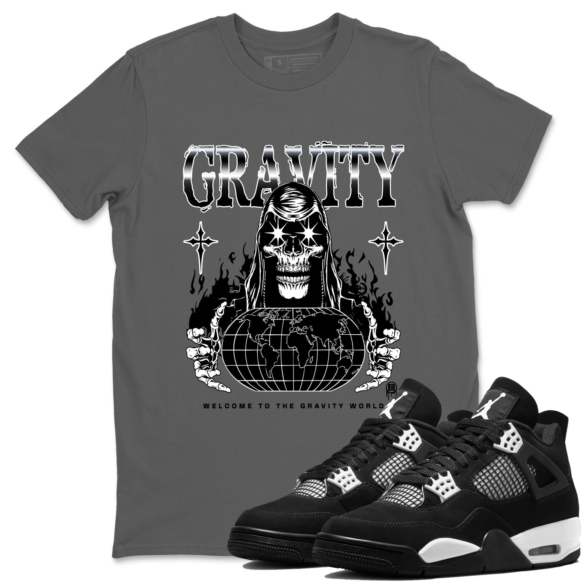 4s White Thunder shirts to match jordans Gravity sneaker match tees Air Jordan 4 White Thunder SNRT Sneaker Tees streetwear brand Cool Grey 1 unisex cotton tee