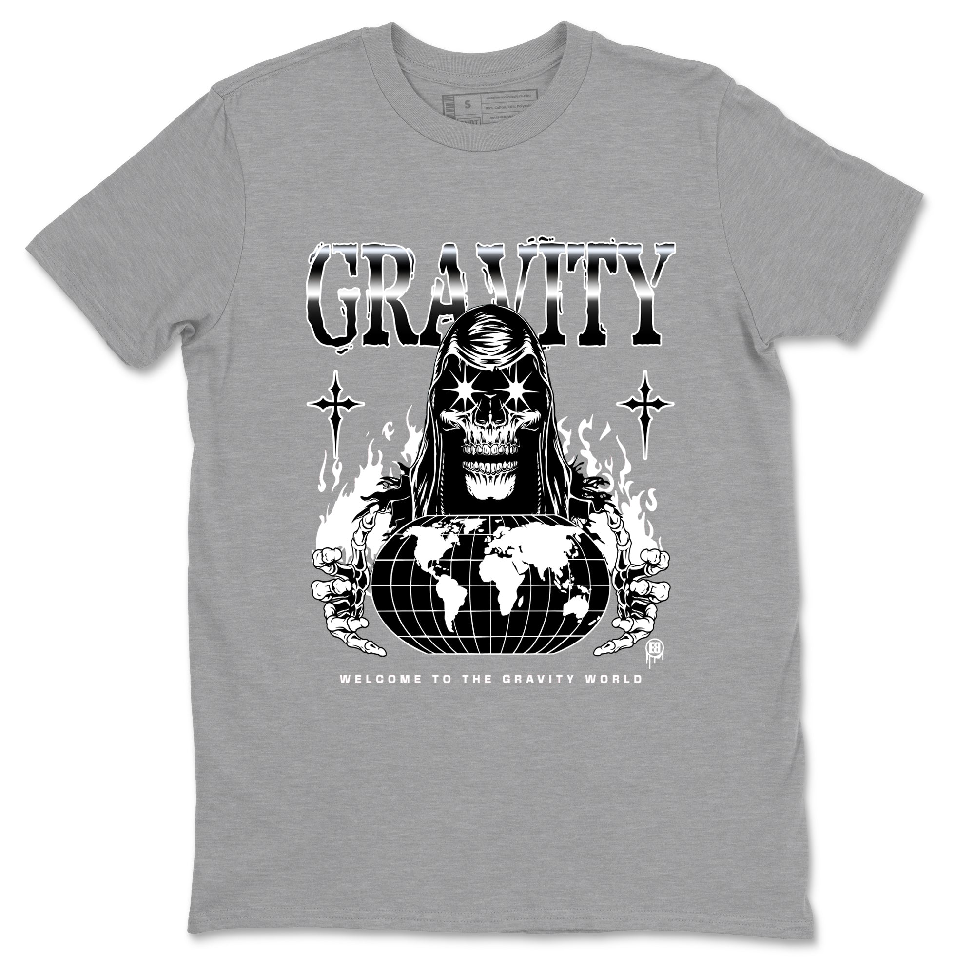 4s White Thunder shirts to match jordans Gravity sneaker match tees Air Jordan 4 White Thunder SNRT Sneaker Tees streetwear brand Heather Grey 2 unisex cotton tee