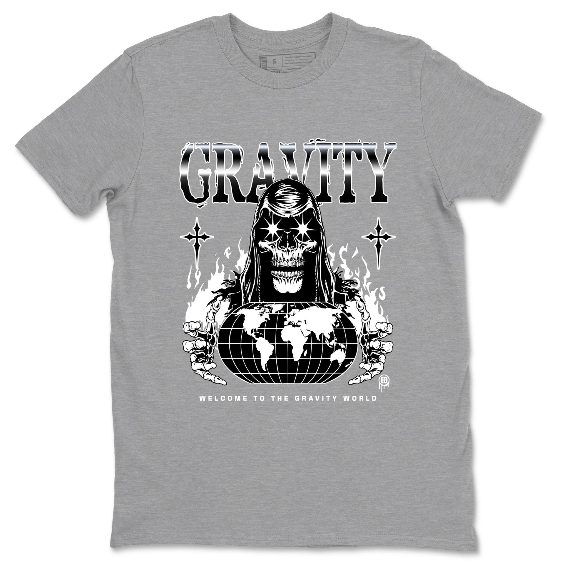 4s White Thunder shirts to match jordans Gravity sneaker match tees Air Jordan 4 White Thunder SNRT Sneaker Tees streetwear brand Heather Grey 2 unisex cotton tee