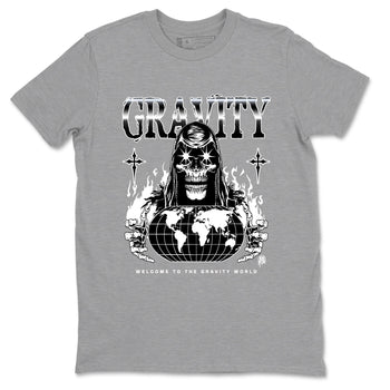 4s White Thunder shirts to match jordans Gravity sneaker match tees Air Jordan 4 White Thunder SNRT Sneaker Tees streetwear brand Heather Grey 2 unisex cotton tee