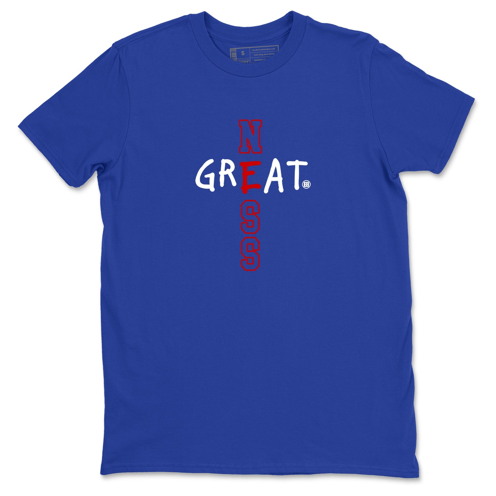 Sneaker Threads – Sneaker Tees To Match Air Jordan 11 Rare Air – Greatness Graphic Tee Royal Blue 2. Perfect for Jordan releases 2025 colorways.
