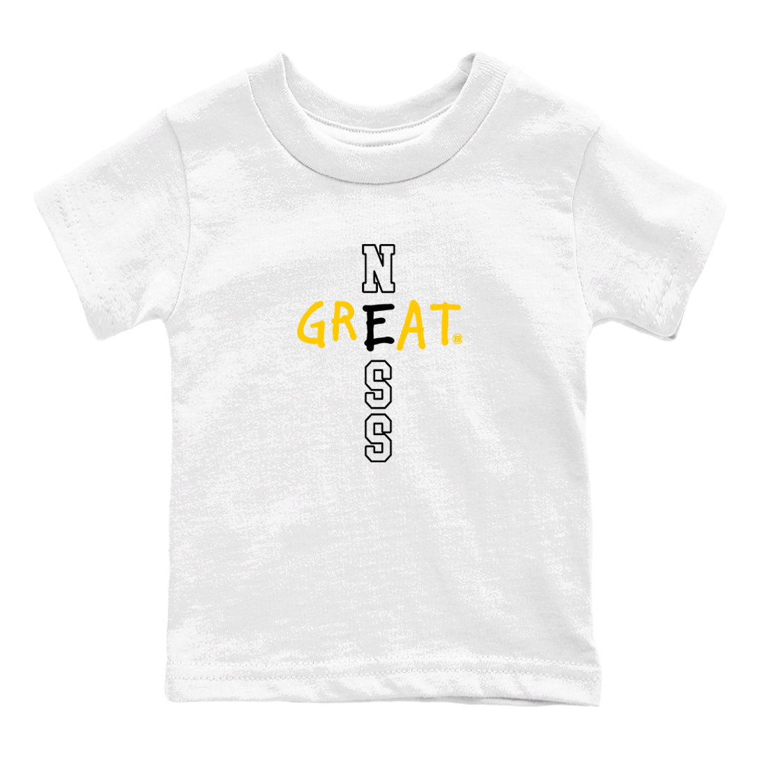 Sneaker match tees – Sneaker Tees To Match Dunk Tour Yellow Shoes – Greatness Kids T-Shirt White 2