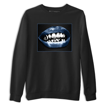 Sneaker Threads – Sneaker Tees To Match Air Foamposite One Carbon Fiber – Grillz Lips Graphic Tee Black 2. Perfect for Jordan releases 2025 colorways.