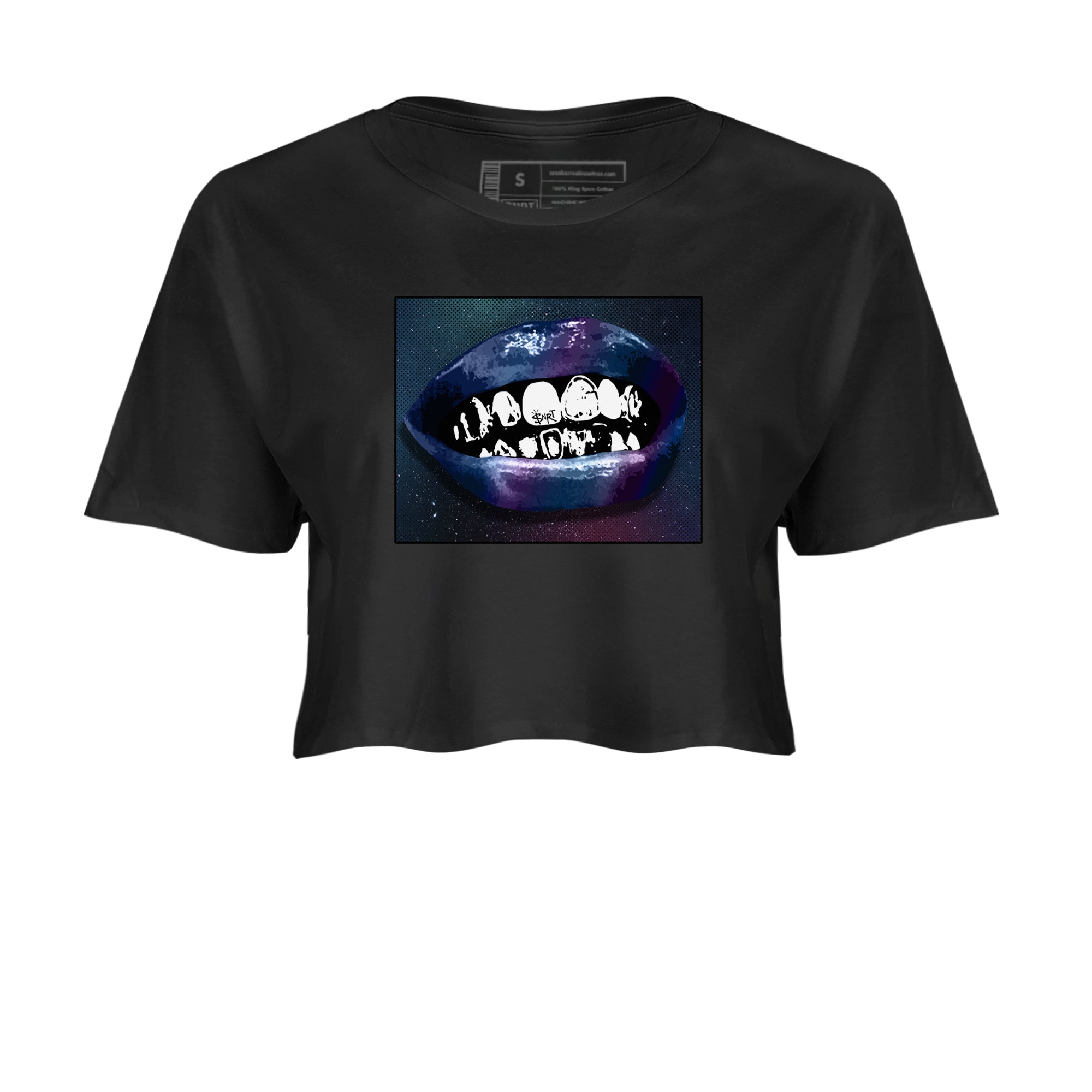 Air Foamposite One Galaxy Shirts To Match Jordans Grillz Lips Sneaker Shirts Air Foamposite 1 Galaxy SNRT Sneaker Release Tees Unisex Cotton Crew Neck Black 2 Crop Shirts