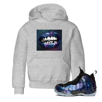 Air Foamposite One Galaxy Shirts To Match Jordans Grillz Lips Sneaker Shirts Air Foamposite 1 Galaxy SNRT Sneaker Release Tees Baby Youth Toddler Heather Grey 1 crew neck shirts