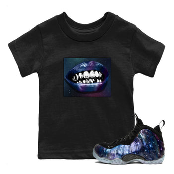 Air Foamposite One Galaxy Shirts To Match Jordans Grillz Lips Sneaker Shirts Air Foamposite 1 Galaxy SNRT Sneaker Release Tees Baby Youth Toddler Black 1 crew neck shirts