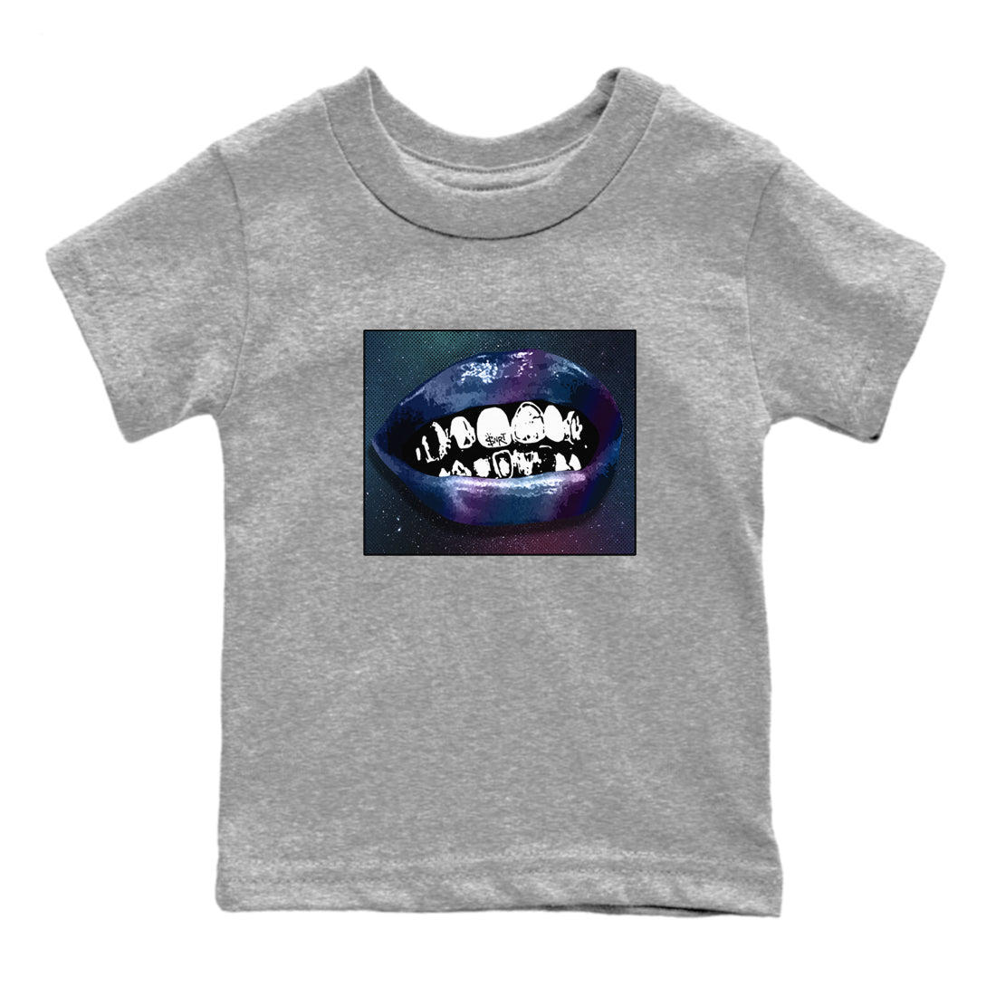 Air Foamposite One Galaxy Shirts To Match Jordans Grillz Lips Sneaker Shirts Air Foamposite 1 Galaxy SNRT Sneaker Release Tees Baby Youth Toddler Heather Grey 2 crew neck shirts