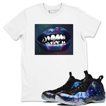 Air Foamposite One Galaxy Shirts To Match Jordans Grillz Lips Sneaker Shirts Air Foamposite 1 Galaxy SNRT Sneaker Release Tees Unisex Cotton Crew Neck White 1 crew neck shirts