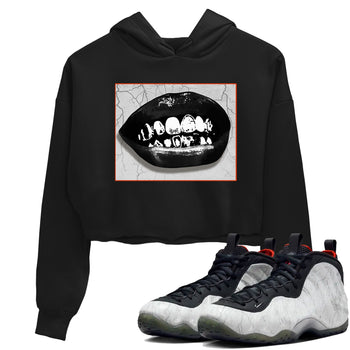 Foams One Jin shirts to match jordans Grillz Lips sneaker match tees Air Foamposite One Jin match shoes to clothes SNRT Sneaker Tees unisex cotton Black 1 crop tee