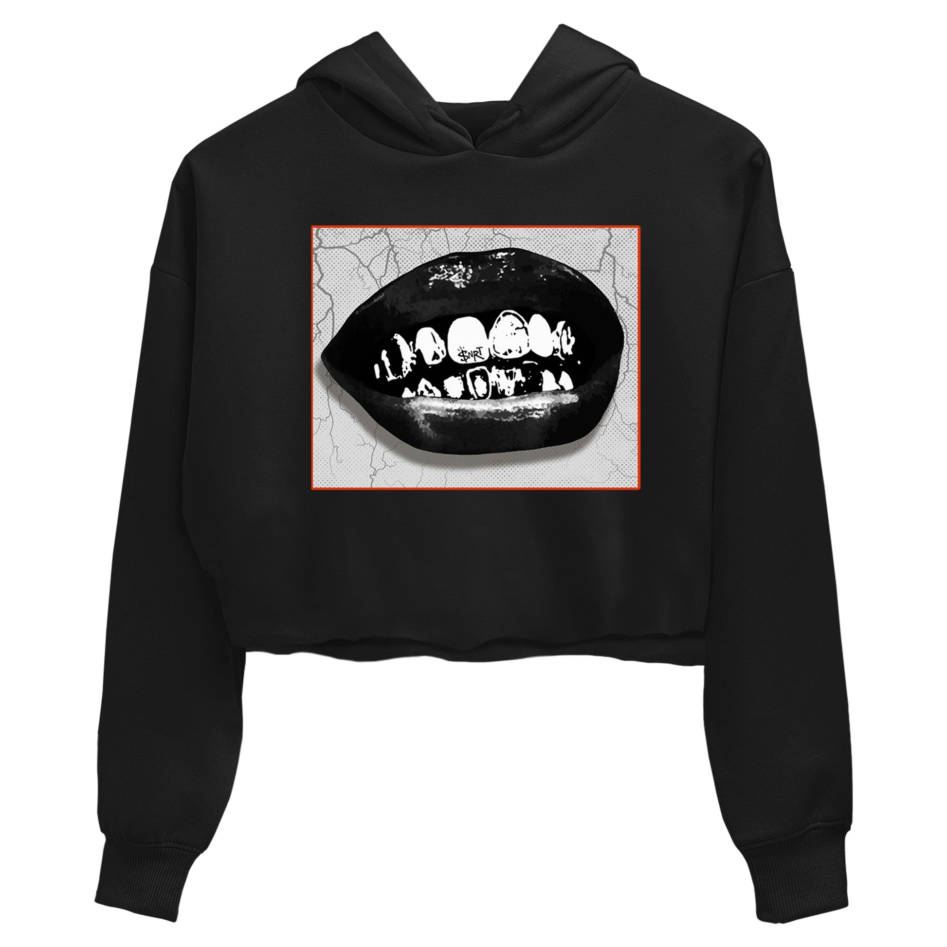 Foams One Jin shirts to match jordans Grillz Lips sneaker match tees Air Foamposite One Jin match shoes to clothes SNRT Sneaker Tees unisex cotton Black 2 crop tee