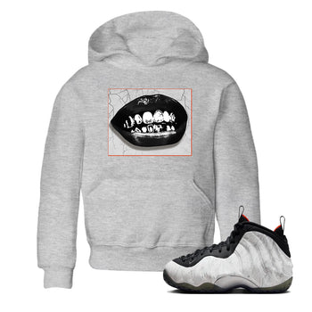 Foams One Jin shirts to match jordans Grillz Lips sneaker match tees Air Foamposite One Jin match shoes to clothes SNRT Sneaker Tees Youth Baby Heather Grey 1 tee