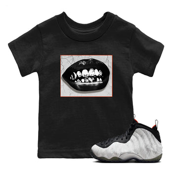 Foams One Jin shirts to match jordans Grillz Lips sneaker match tees Air Foamposite One Jin match shoes to clothes SNRT Sneaker Tees Youth Baby Black 1 tee