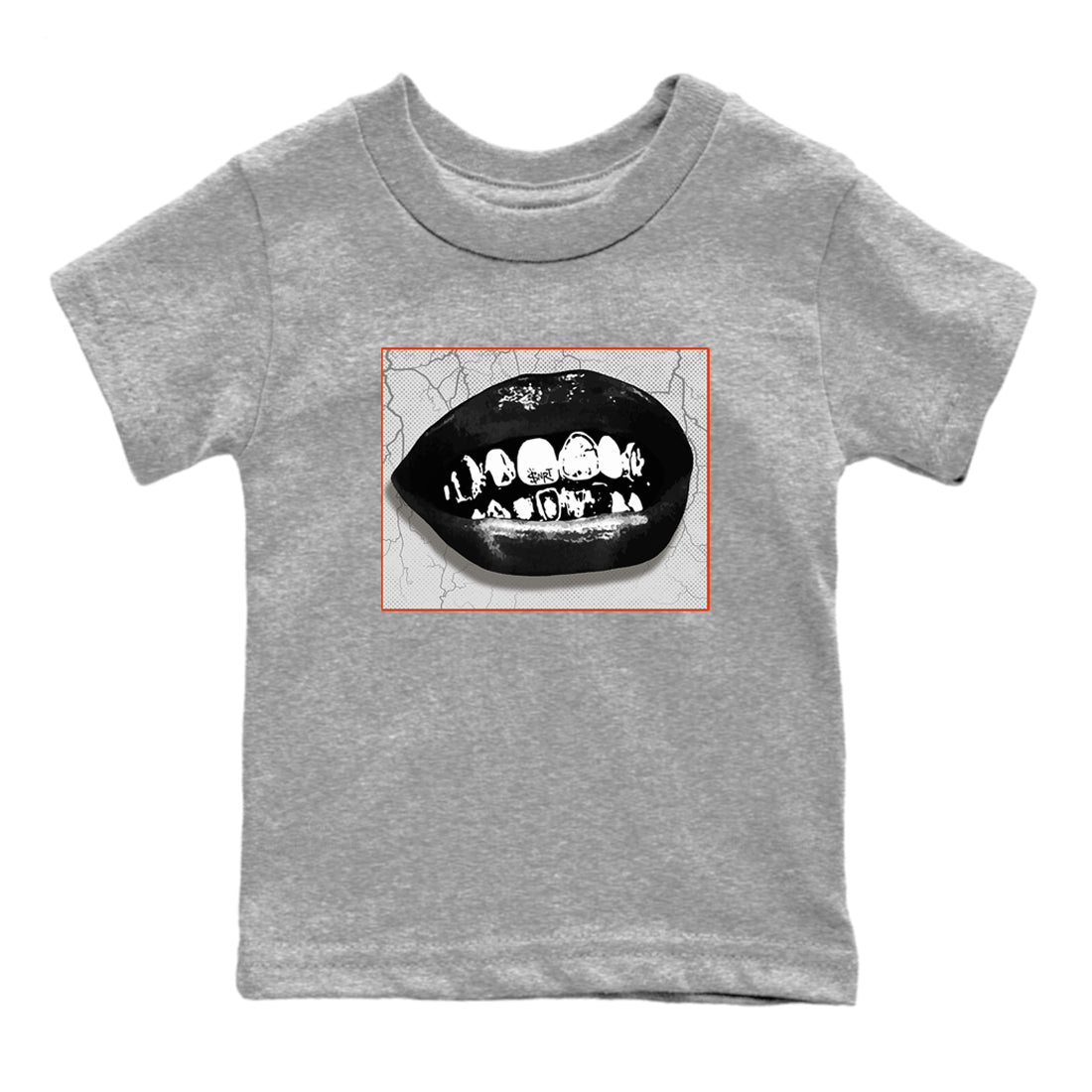 Foams One Jin shirts to match jordans Grillz Lips sneaker match tees Air Foamposite One Jin match shoes to clothes SNRT Sneaker Tees Youth Baby Heather Grey 2 tee