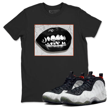 Foams One Jin shirts to match jordans Grillz Lips sneaker match tees Air Foamposite One Jin match shoes to clothes SNRT Sneaker Tees unisex cotton Black 1 shirts