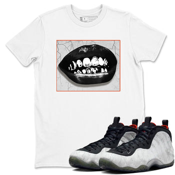 Foams One Jin shirts to match jordans Grillz Lips sneaker match tees Air Foamposite One Jin match shoes to clothes SNRT Sneaker Tees unisex cotton White 1 shirts