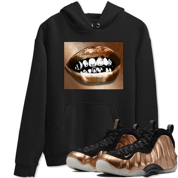 Foams One Metallic Copper shirts to match jordans Grillz Lips sneaker match tees Air Foamposite One Metallic Copper match shoes to clothes SNRT Sneaker Tees unisex cotton Black 1 shirts