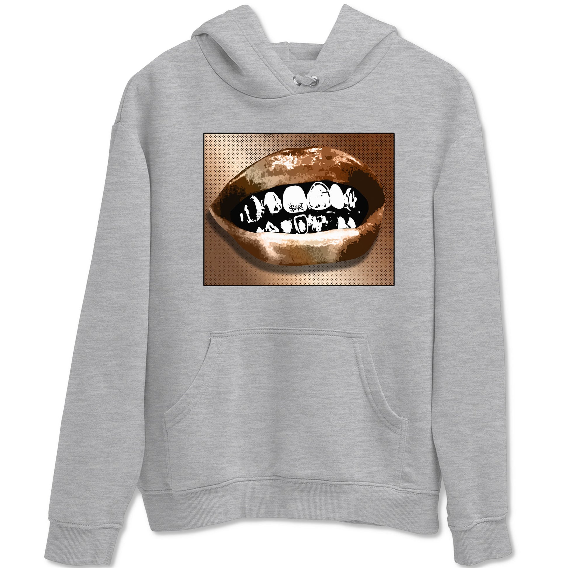 Foams One Metallic Copper shirts to match jordans Grillz Lips sneaker match tees Air Foamposite One Metallic Copper match shoes to clothes SNRT Sneaker Tees unisex cotton Heather Grey 2 shirts