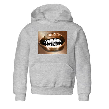 Foams One Metallic Copper shirts to match jordans Grillz Lips sneaker match tees Air Foamposite One Metallic Copper match shoes to clothes SNRT Sneaker Tees Youth Baby Heather Grey 2 tee